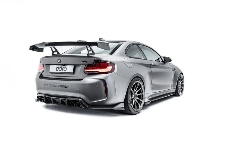 BMW 2 Series F22 & M2 F87 Pre - Preg Carbon Fibre Swan Neck AT - R1 Rear Wing by Adro (2014 - 2021) - Evolve Automotive